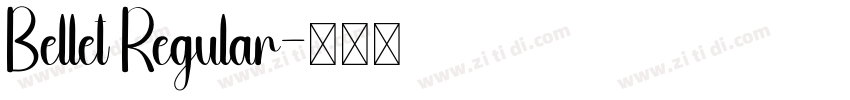 Bellet Regular字体转换